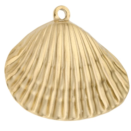 Colgante concha 26x28 mm - Acero inoxidable 304 Oro x1