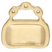 Colgante monedero 12 mm resina epoxi - acero inoxidable 304 oro - Blanco - Negro x1