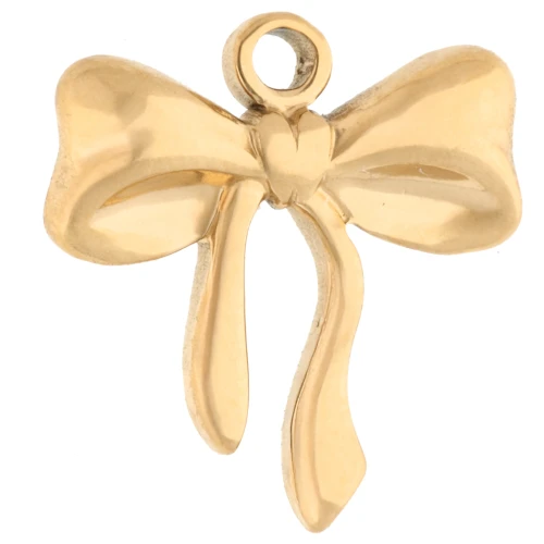 Dije de nudo 16x15 mm - Acero inoxidable 304 dorado x1