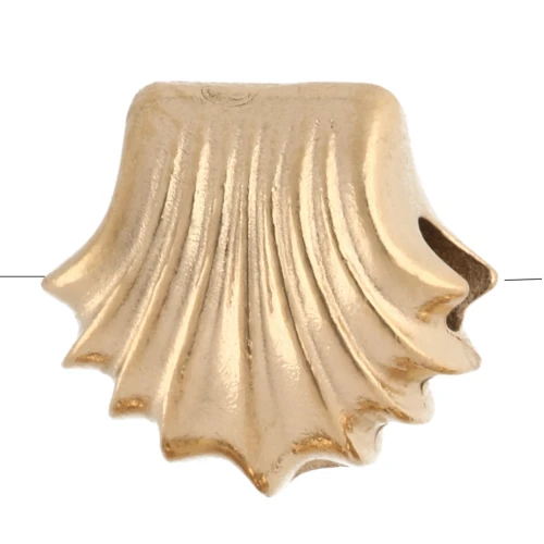 Cuentas de concha 7x8 mm - Acero inoxidable 304 Oro x4