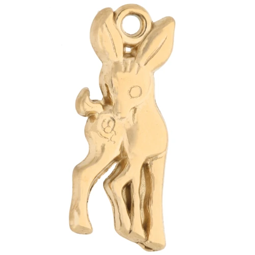 Colgante Fawn de 19 mm - Acero inoxidable dorado 304 x1