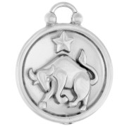 ninguno - Colgante redondo reversible 17 mm signo zodiacal Tauro - acero inoxidable 304 x1 Colgante redondo reversible 17 mm signo zodiacal Tauro - acero inoxidable 304 x1