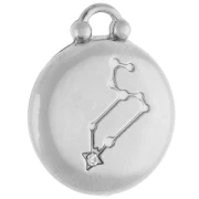 Colgante redondo reversible 17 mm signo del zodiaco Leo - acero inoxidable 304 x1