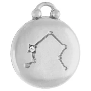 Colgante redondo reversible 17 mm signo zodiacal Libra - acero inoxidable 304 x1