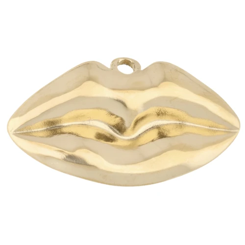 Colgante boca 13x25 mm - Acero inoxidable 304 Oro x1