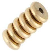 Arandelas Heishi - disco plano 8x2 mm - acero inoxidable 304L Oro x10