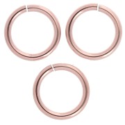 Regalo - Anillas abiertas 8x1 mm - Oro rosa (oro laminado) x5