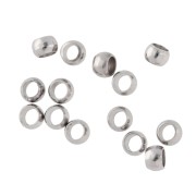 Perlas redondas aplastables 2 mm - Acero inoxidable 316 x100|raw }}