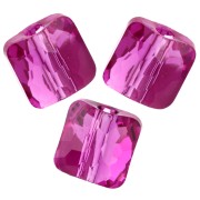 Perla cuadrada 8 mm - Fantasy Square Swarovski 5035 - Fucsia x1