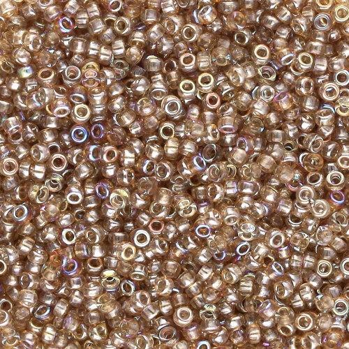 Rocalla Miyuki 15/0 55019 - Cristal Marrón Arco Iris x8g