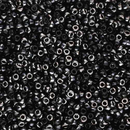 Rocalla Miyuki 15/0 55037 - Negro Cromado x8g