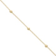 Cadena decorada bolas 1,7 y 3,5 mm - dorado x1m|raw }}