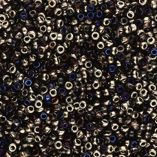 Rocaille Miyuki 15/0 55072 - Negro California Azul x8g