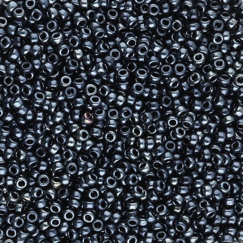 Rocaille Miyuki 15/0 55093 - Negro Celsian Lleno x8g