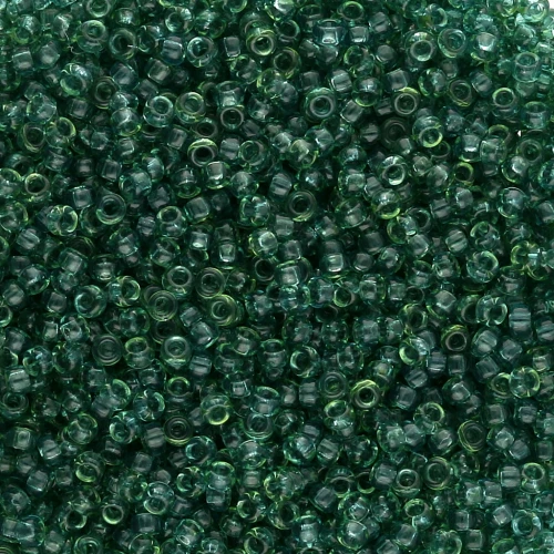 Rocalla Miyuki 15/0 1408 - Teñido Transparente Verde Faye x8g