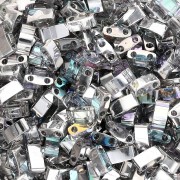 Miyuki Half Tila Beads 5x2.3x1.9 mm HTL-55017 - Cristal Plata Arco Iris x10g