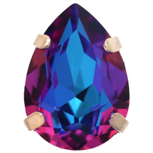 Cristal engastado Aurora A4320 Drop 14 x 10 mm - Dorado - Crystal Violet Blue x1