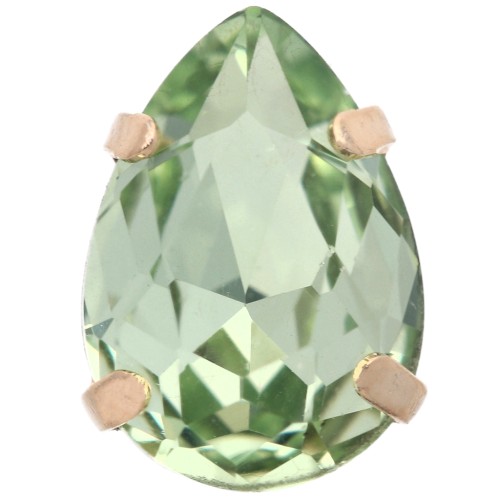 Cristal engastado Aurora A4320 Drop 14 x 10 mm - Dorado - Crisolita x1
