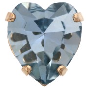 Cristal engastado Aurora Coeur A4831 Antique Heart 11x10 mm - Dorado - Light Sapphire x1