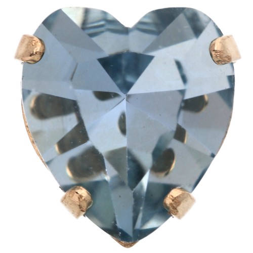 Cristal engastado Aurora Coeur A4831 Antique Heart 11x10 mm - Dorado - Light Sapphire x1