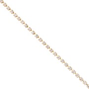 Cadena de latón con cristal tallado 3.20 mm - Oro - Cristal x50cm