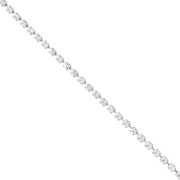 Cadena de latón con cristal tallado 3,20 mm - Plateado - Cristal x50cm