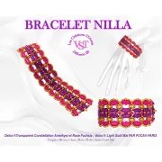 Delos® perlas de vidrio de Puca® 6x11 mm - Tr Constelación Rosa Fucsia x10g