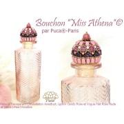 Cuentas de vidrio Helios® de Puca® 6x10 mm - Rosa Constelación Transparente x10g