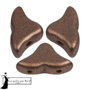 Cuentas de vidrio Helios® de Puca® 6x10 mm - Metal Shine Granate x10g