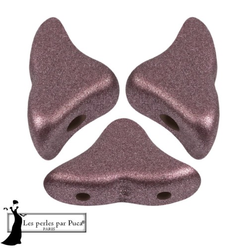 Cuentas de vidrio Helios® de Puca® 6x10 mm - Metal Shine Plum x10g