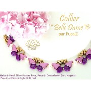 Cuentas de vidrio Helios® de Puca® 6x10 mm - Metal Shine Plum x10g