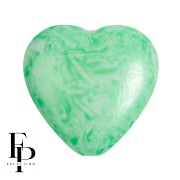 Cuenta de vidrio corazón 16x15 mm - Mishmash Verde x1