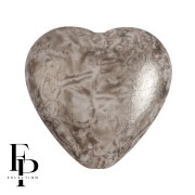 Cuenta corazón de vidrio 16x15 mm - Mishmash Taupe x1|raw }}