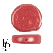 Cuentas caracol de vidrio 13 mm - Coral oscuro pastel x6