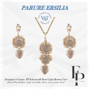 Cuentas de caracol de vidrio 13 mm - Coco marrón claro pastel x6