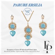 Cuentas de caracol de vidrio de 13 mm - Zafiro claro pastel x6