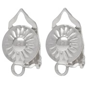 Pendientes redondos de fantasía 8 mm con anilla abierta - Plata de ley 925 x2