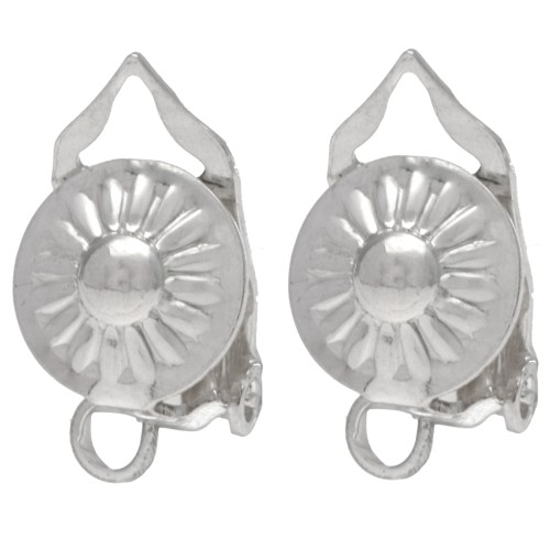 Pendientes redondos de fantasía 8 mm con anilla abierta - Plata de ley 925 x2