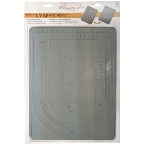 Alfombrilla para enfilar, adhesivo doble cara 31x22,5 cm - Beadsmith - Gris x1