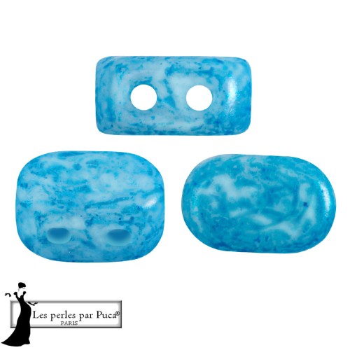 Cuentas de vidrio Lipsi® de Puca® 4x6 mm - Mishmash Turquoise x10g