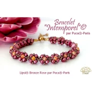 Cuentas de vidrio Lipsi® de Puca® 4x6 mm - Verde Bronce x10g