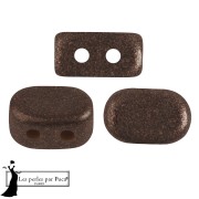 Cuentas de vidrio Lipsi® de Puca® 4x6 mm - Bronce Granate x10g