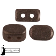 Cuentas de vidrio Lipsi® de Puca® 4x6 mm - Bronce Granate x10g