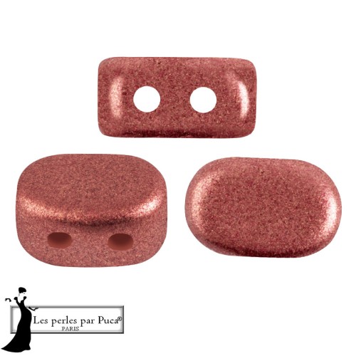 Cuentas de vidrio Lipsi® de Puca® 4x6 mm - Bronce rosa x10g
