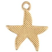 Colgante estrella de mar 19x17 mm - Dorado con oro fino x1