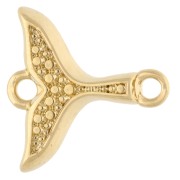 Entrepieza cola de sirena 17x16 mm - Dorado con oro fino x1|raw }}