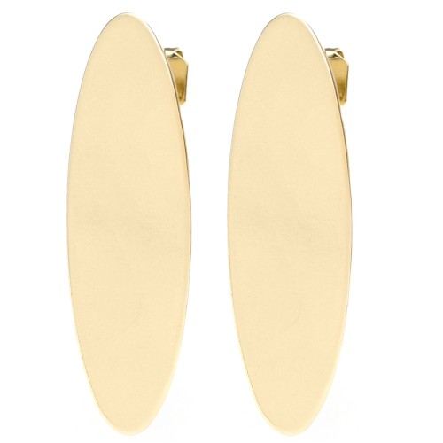 Pendientes Ovalados 30x9 mm con Aro Abierto - Oro x2
