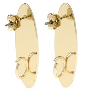 Pendientes Ovalados 30x9 mm con Aro Abierto - Oro x2