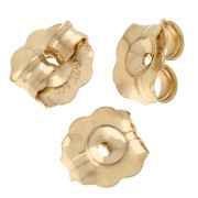 Pusher - Poussettes pour clous d'oreilles 5x5.5 mm - Gold Filled (or laminé) x4