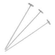 Clavos de cabeza plana 25 x 0,4 mm — cabeza del clavo de 3 mm — Plata 925 x 10|raw }}